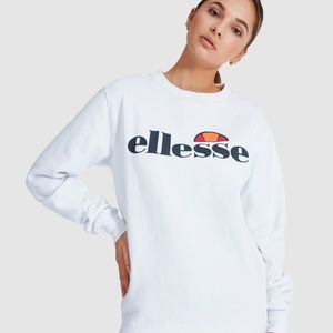 Ellesse white crew sweatshirt